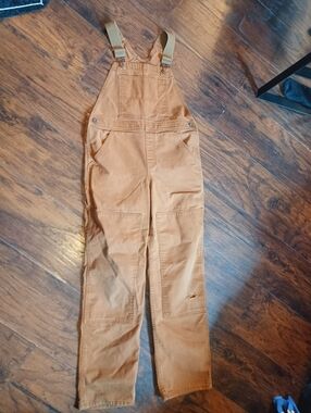 REI Co-op Brown Burnt Orange Canvas Overall Pants Unisex Workwear Outdoors